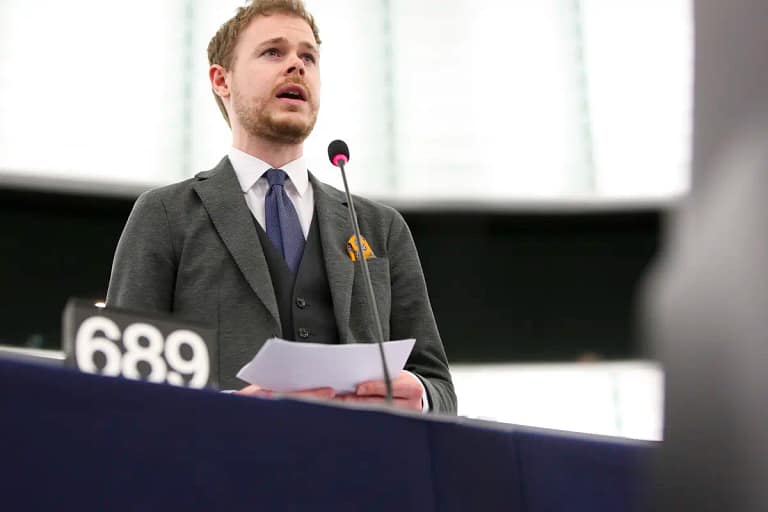 Ralph Packett speaking in the European Parliament in 2019. Photographer: Fred Marvaux. ©EU